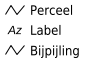 Legenda voor laag: Perceel